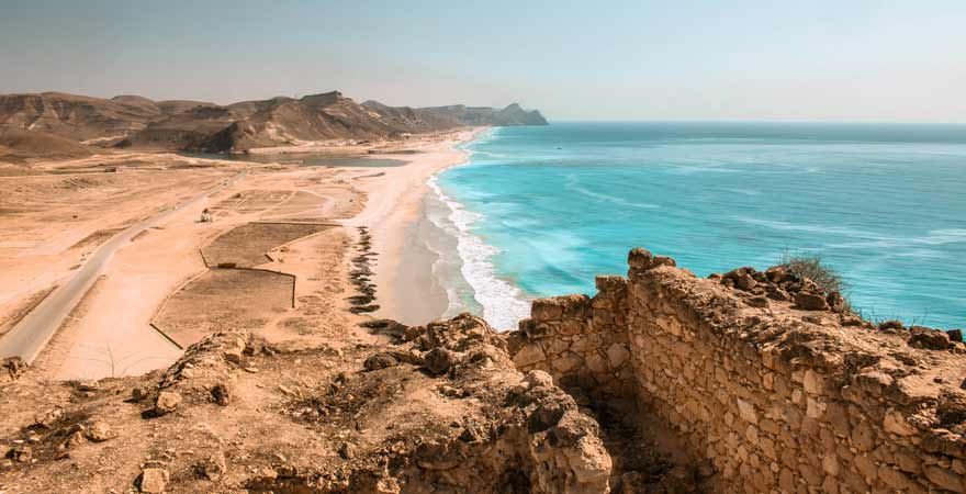 Mughsail Beach bei Salalah im Oman