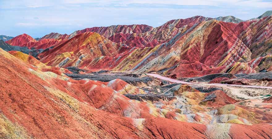 Zhangye-Danxia-Geopark, Regenbogenberge in China