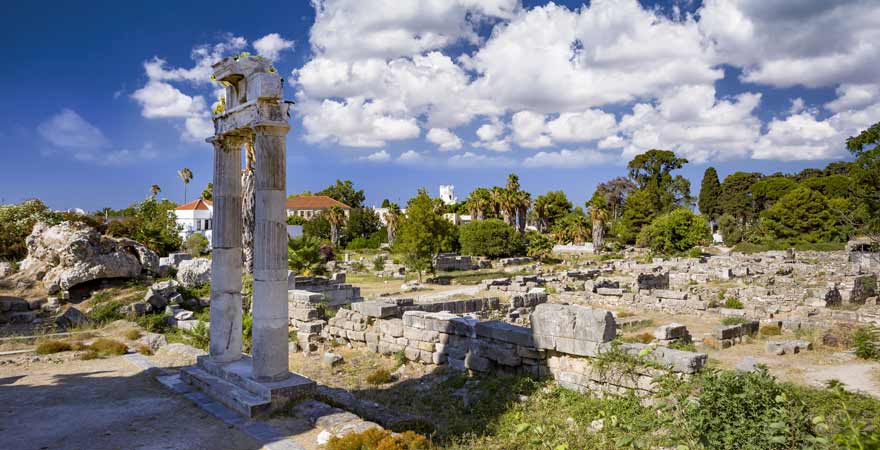 agora in Kos Stadt auf Kos in Griechenland