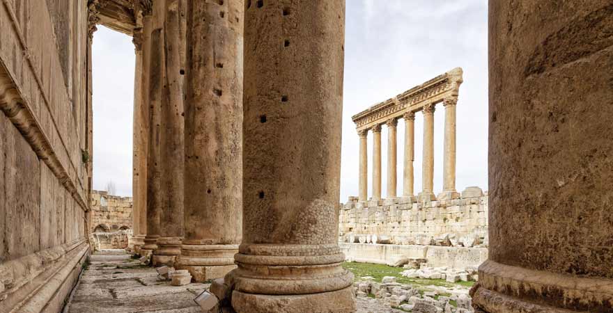 Jupiter-und-Bacchustempel in Baalbek im Libanon