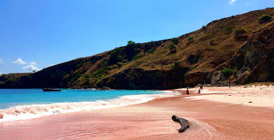 Pink Beach auf Komodo in Indonesien