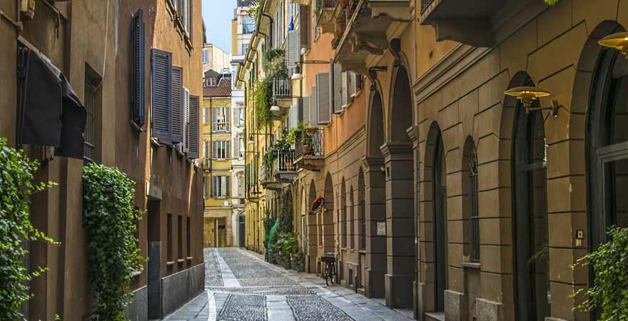 Brera Viertel in Mailand in Italien