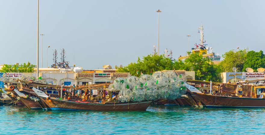 Dhow Harbour Abu Dhabi in den VAE