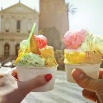 Eis in Rom in Italien