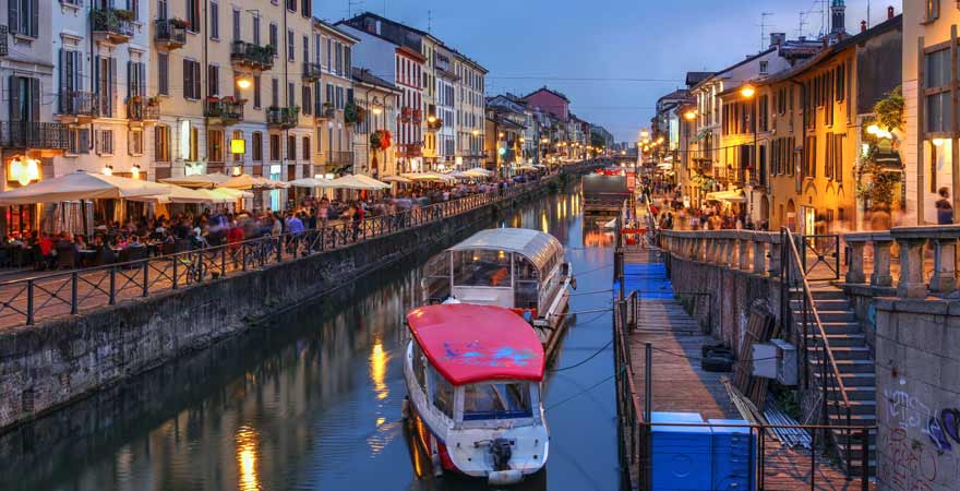 Navigli Viertel in Mailand in Italien