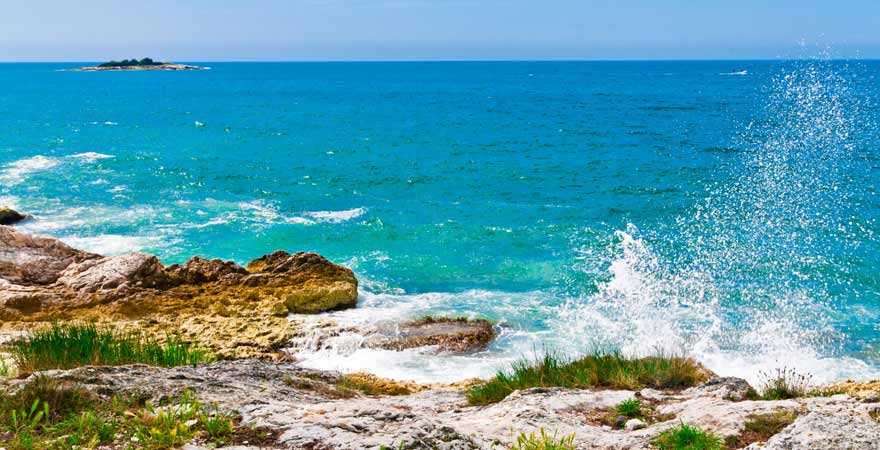Küste von Porec in Kroatien