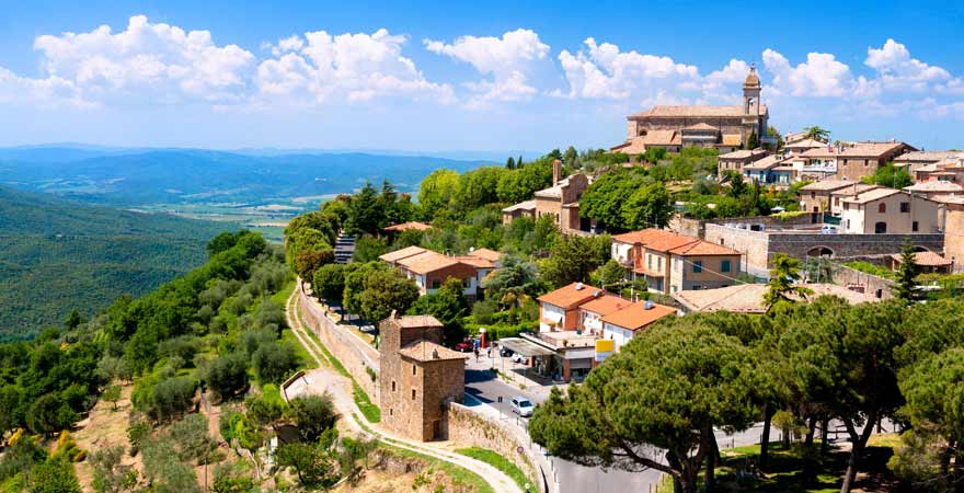 Montalcino in der Toskana in Italien