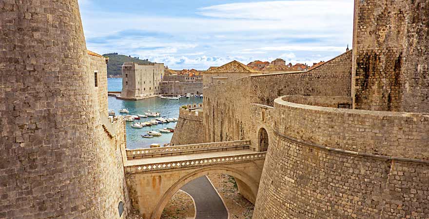 Hafen in Dubrovnik in Kroatien