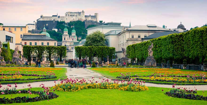 Mirabell Garten in Salzburg in Österreich