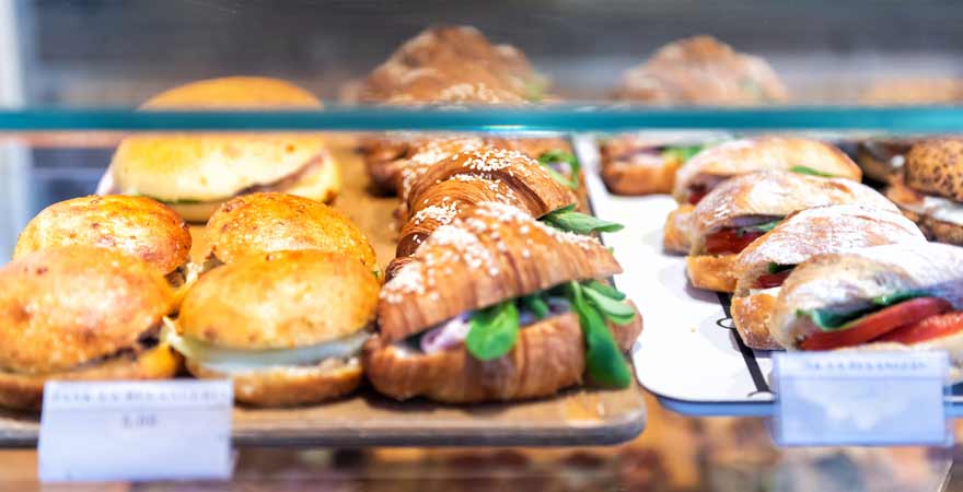 Panini in einer Bäckerei in Italien