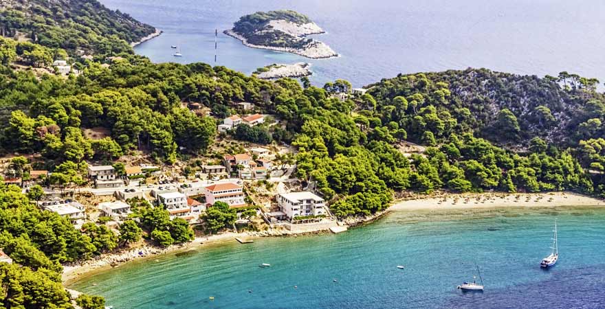 Saplunara auf Mljet in Kroatien