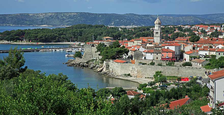Stadt Krk in Kroatien