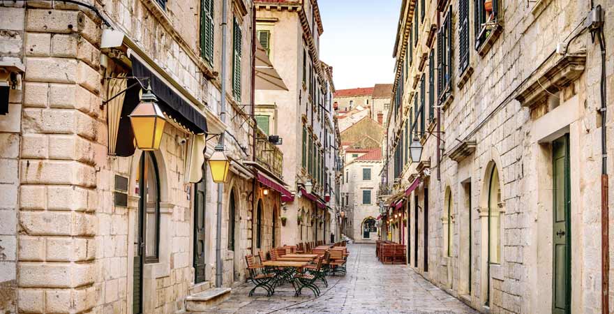 Stradun in Dubrovnik in Kroatien