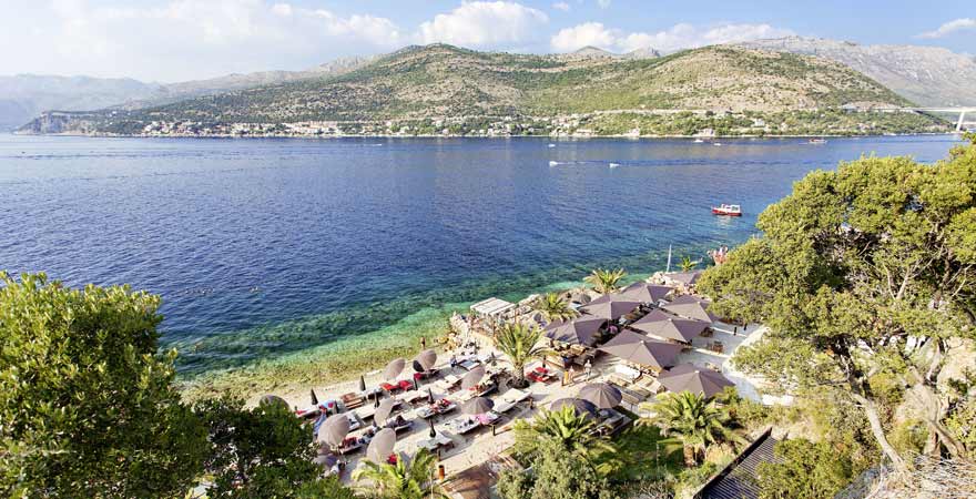 Strand Lapad in Kroatien