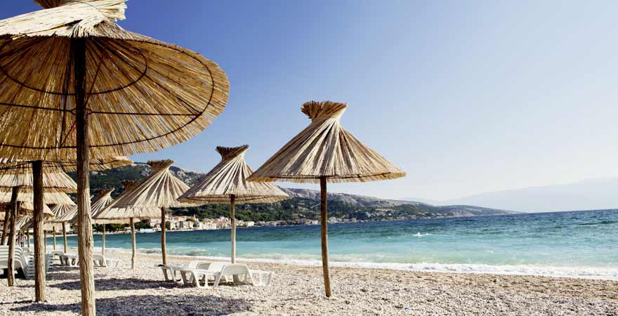 Strand auf Krk in Kroatien