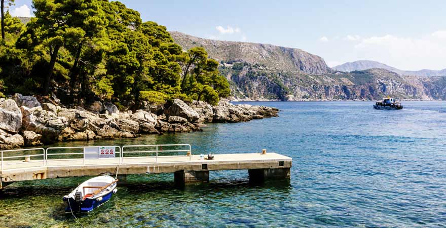 Strand auf Lokrum in Kroatien