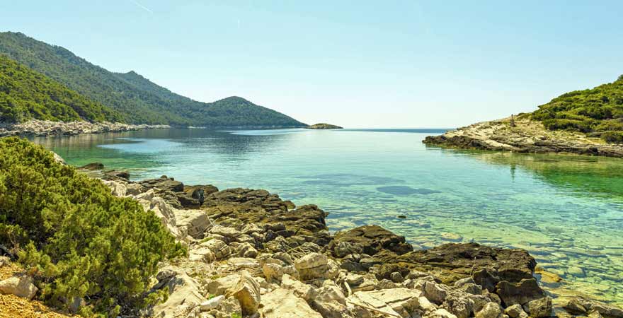 Strand von Mljet in Kroatien