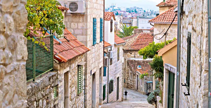 Straße in Split in Kroatien