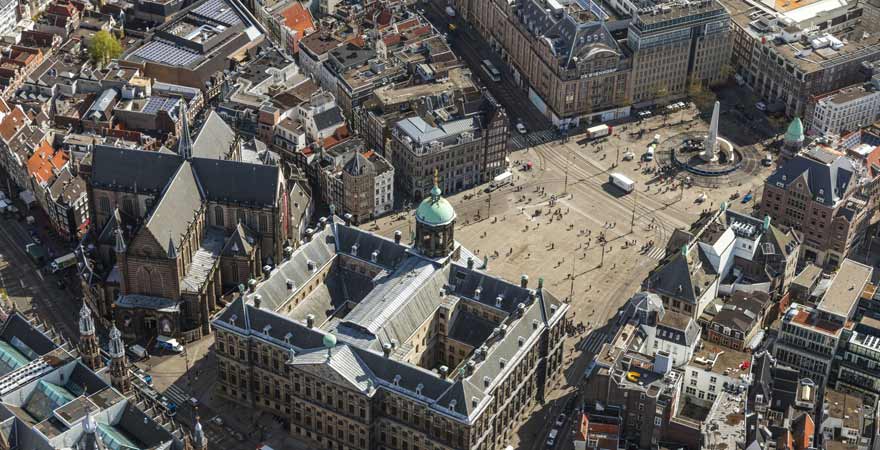 Dam Square in Amsterdam in den Niederlanden