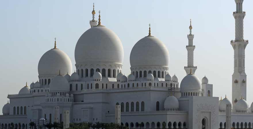Außenansicht der Scheich Zayed Moschee