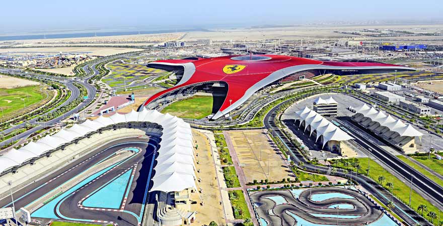 Ferrari World von oben