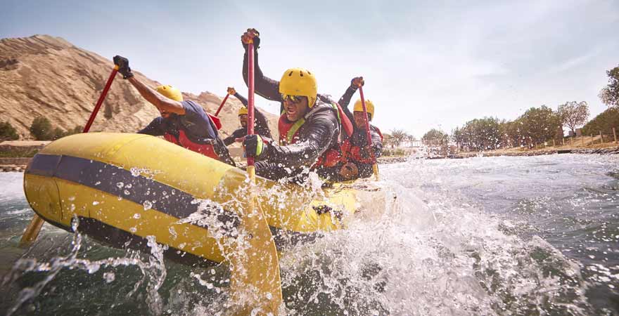 Rafting im Wadi Adventure in Abu Dhabi