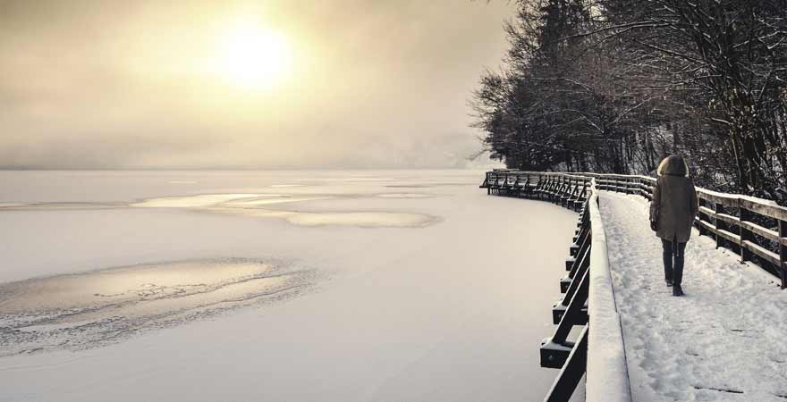 See Celje in slowenien im Winter