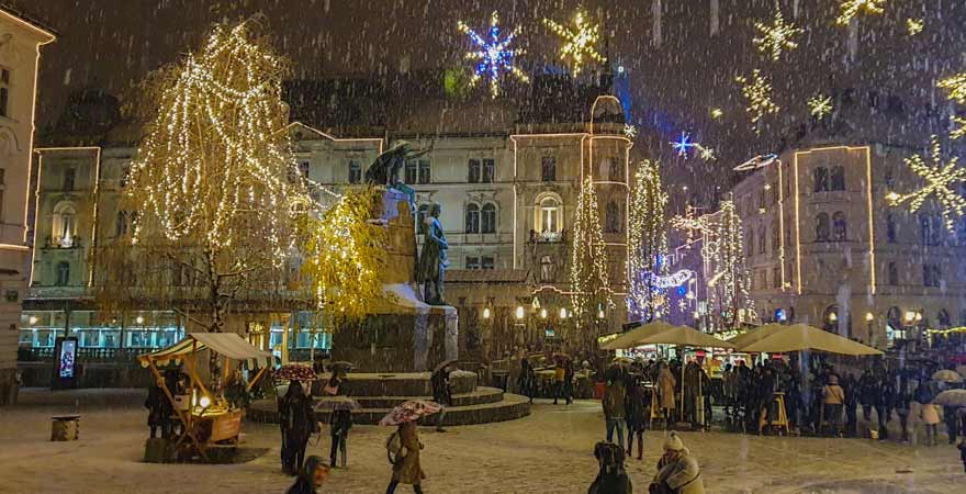 Weihnachtsmarkt in Ljubljana