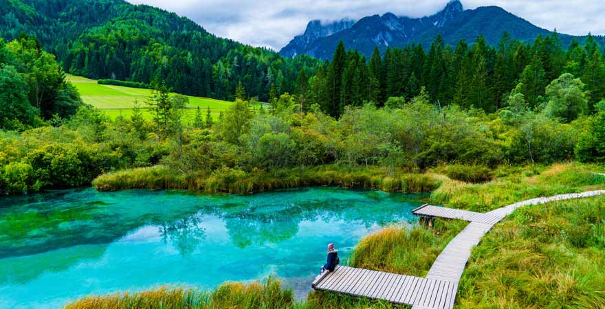 Zelenci See in Slowenien