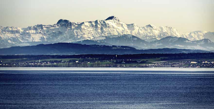 Berg Säntis am Bodensee