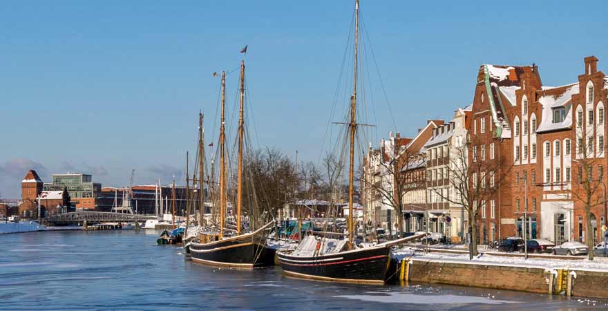 Museumshafen in Lübeck in Deutschland