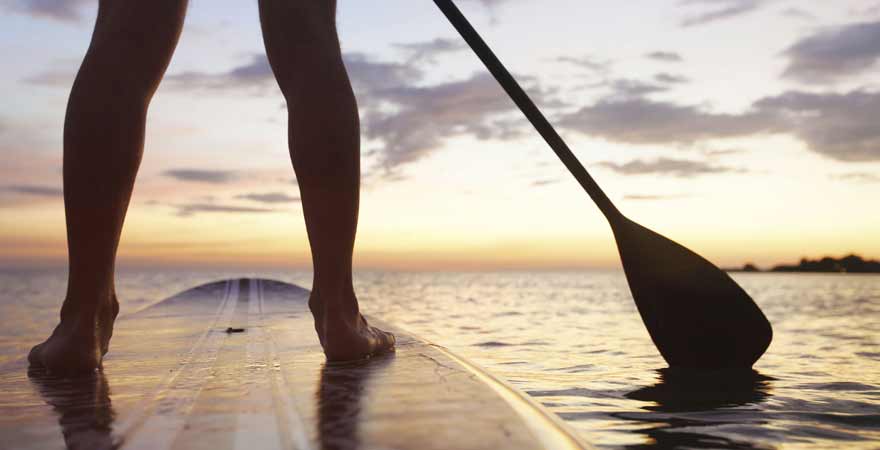 SUP fahren auf einem See