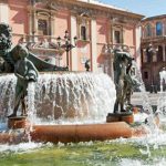 Brunnen in Valencia vor der Kathdrale