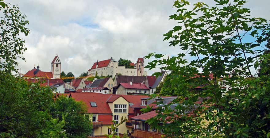 Füssen in Deutschland mit Hohem Schloss