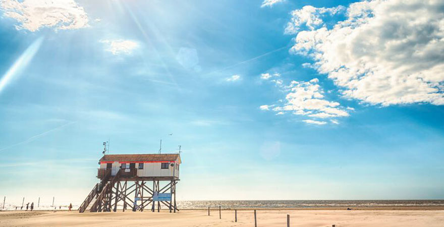 Pfahlbauten in Sankt Peter Ording