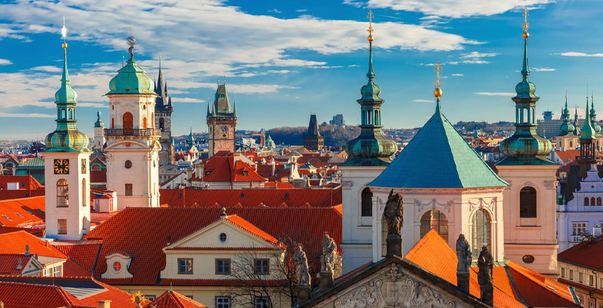 Blick auf die Altstadt in Prag