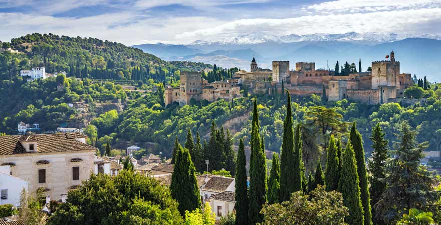 Blick auf Alhambra in Granada