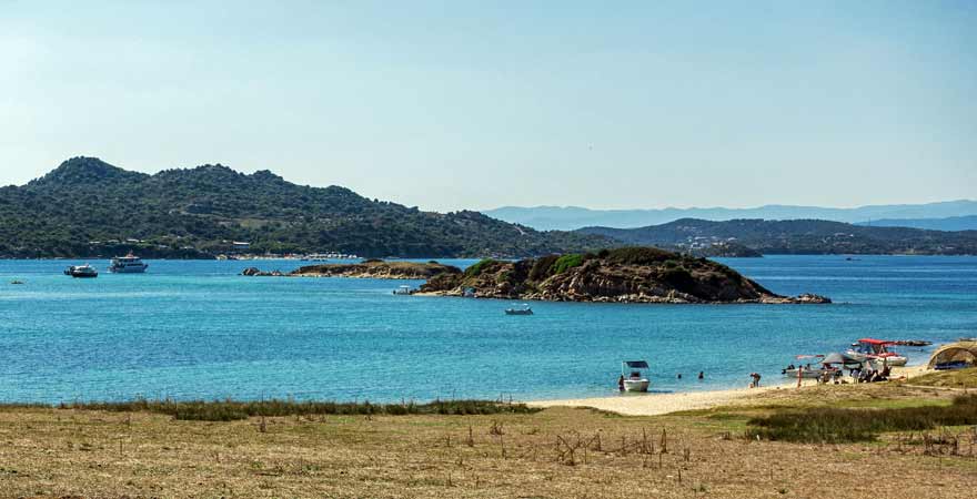 Strand auf Ammouliani in Griechenland