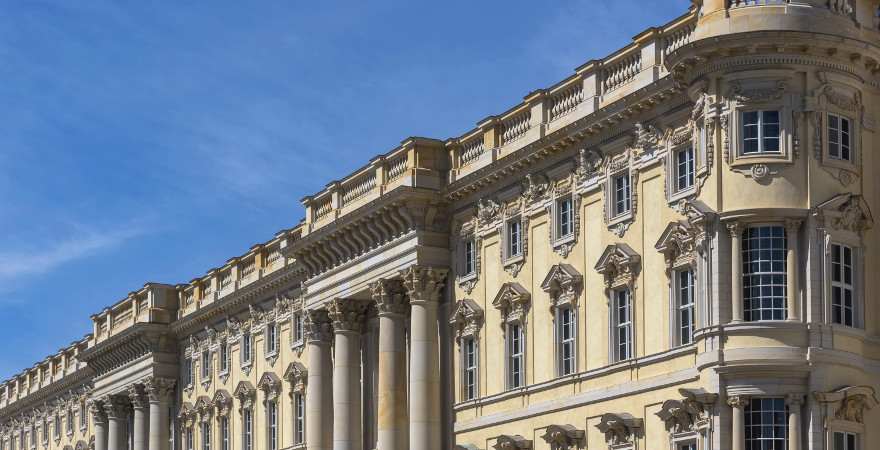 Die restaurierte Fassade des Stadtschlosses am Humboldt Forum in Berlin