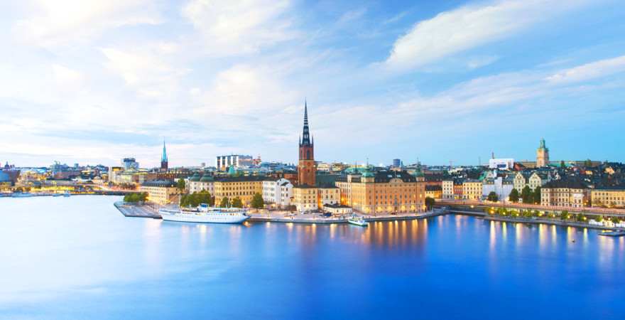 Eine der Inseln von Stockholms Altstadt