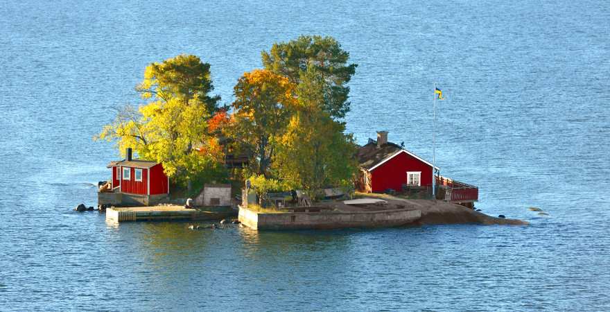 Eine Mini-Insel in Stockholms Schärengarten