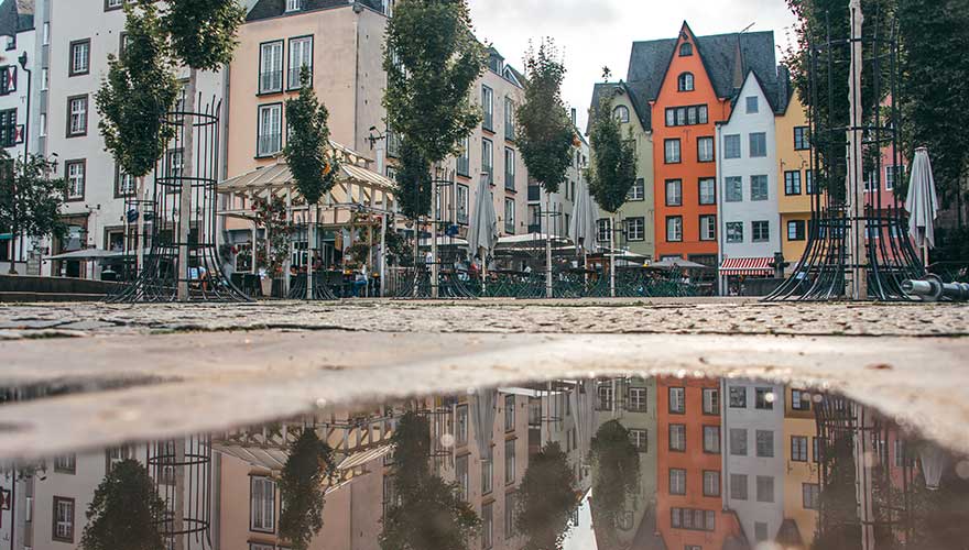 Bunte Wohngebäude, Köln