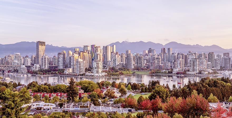 Vancouver Downtown City Skyline Panorama