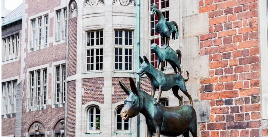 Skulptur der Bremer Stadtmusikanten