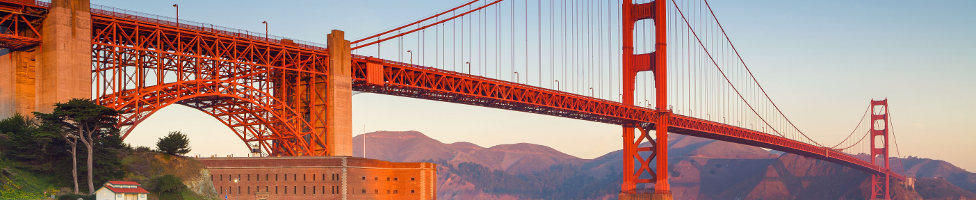 San Francisco in Kalifornien - Blick auf die Golden Gate Bridge